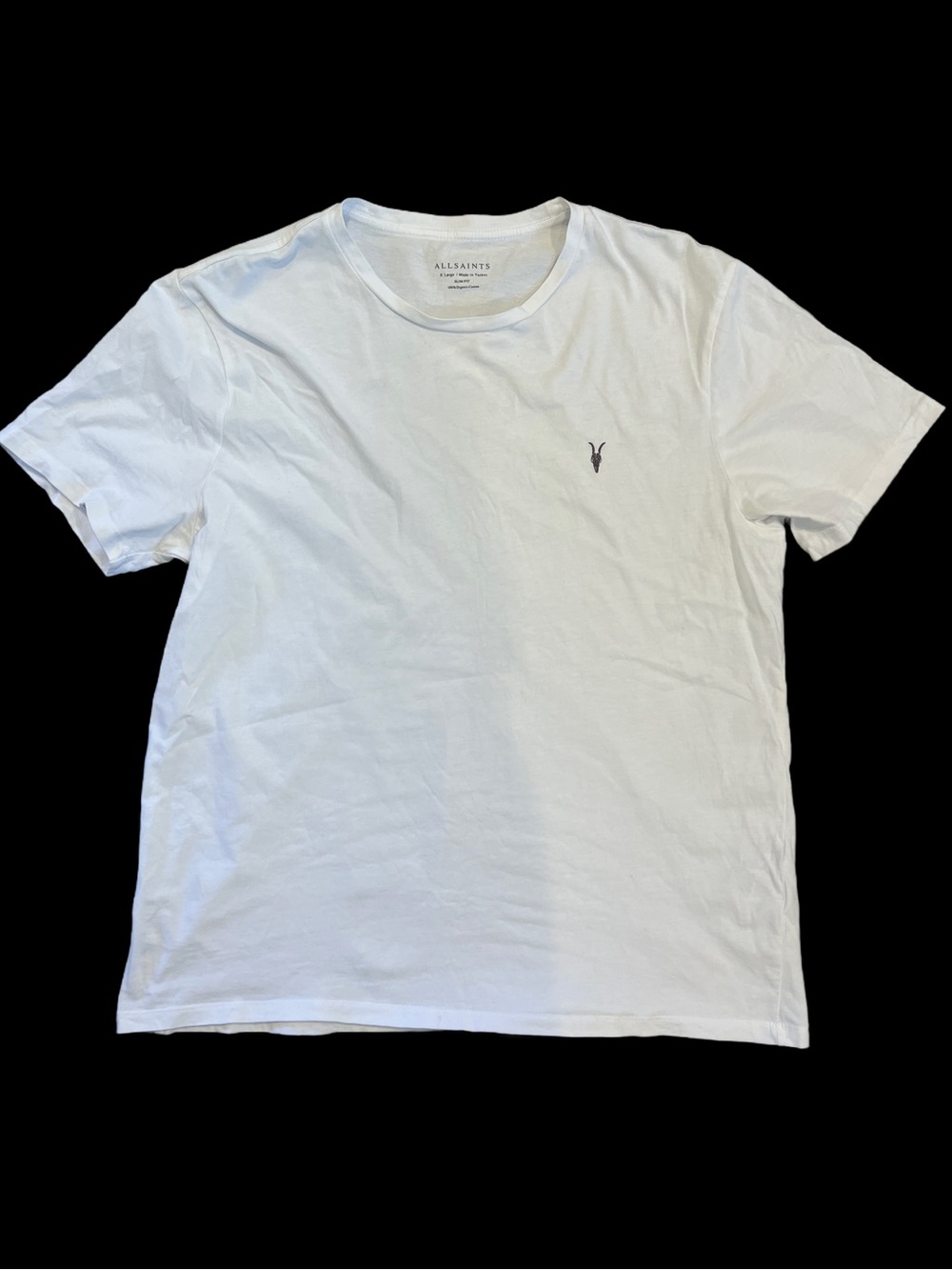 AllSaints Men’s White Crewneck T-Shirt